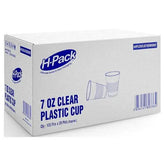 7oz Plastic Water Cups (Clear) (20 x 100 Pcs)  Adomoo